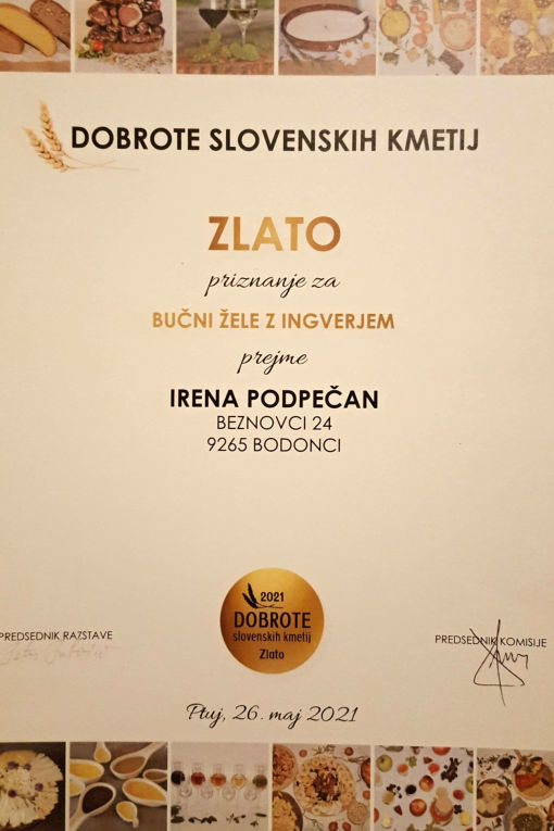 Bucni zele z ingverjem